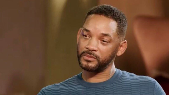 Biểu cảm của Will Smith sau khi nghe vợ thú nhận việc có quan hệ tình cảm với người khác.