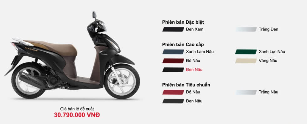 Giá xe máy Honda Vision tháng 3/2020: Cao hơn giá niêm yết từ 1-1,5 triệu