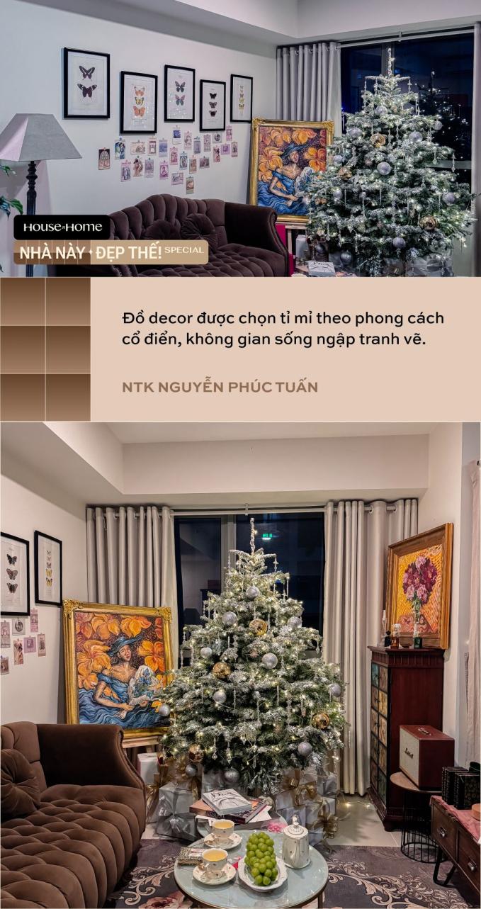  Bên trong căn hộ 5 tỷ của NTK Nguyễn Phúc Tuấn: Đồ decor xách tay từ Pháp, không gian hệt như triển lãm với toàn tranh tự vẽ 