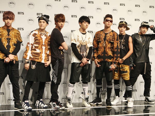 BTS tại buổi ra mắt ở Seoul tháng 6/2013 (Ảnh: Ilgan Sports/Getty Images).