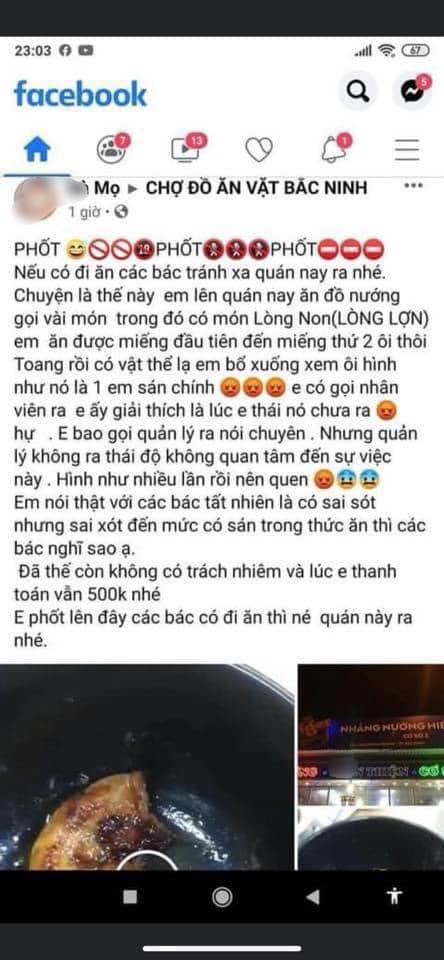   Bài bóc phốt của cô gái trên mạng xã hội.  