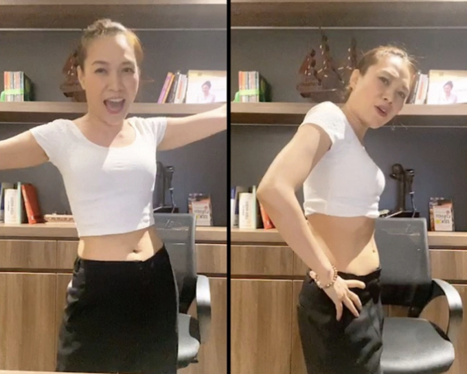 Không cần nhiều lần, chỉ với màn diện crop-top ngay trên sóng livestream Mỹ Tâm đã đáp trả lại nghi vấn mang thai