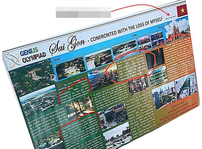   Poster dự thi của nam sinh N.Q.U bị tố 