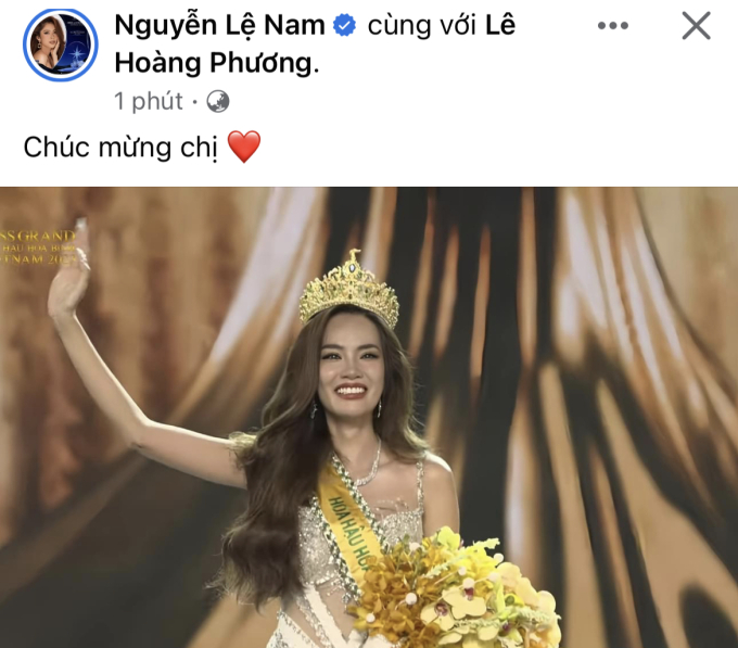 Lệ Nam cũng có mừng cho chiến thắng của Lê Hoàng Phương