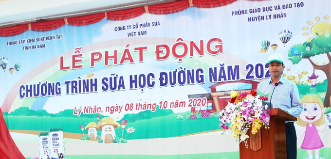   Ông Nguyễn Thanh Dương, Giám đốc Trung tâm Kiểm soát Bệnh tật tỉnh Hà chia sẻ tại lễ phát động.  