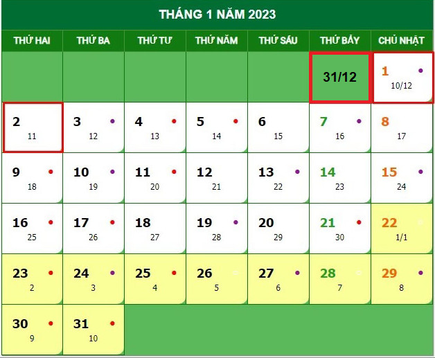 Tết Dương lịch 2023, người lao động được nghỉ mấy ngày? - Ảnh 1.