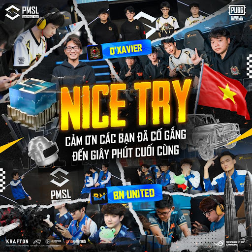 Dù đã nỗ lực hết mình, đại diện PUBG Mobile Việt Nam vẫn dừng chân đáng tiếc tại PMSL SEA Mùa Thu 2023