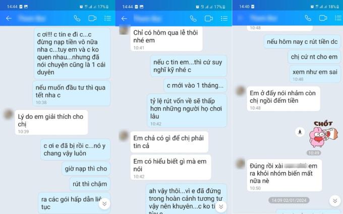 Hé lộ đoạn chat nạn nhân của app Easy Tour mắng người vì nhận được lời khuyên ngừng đầu tư: 