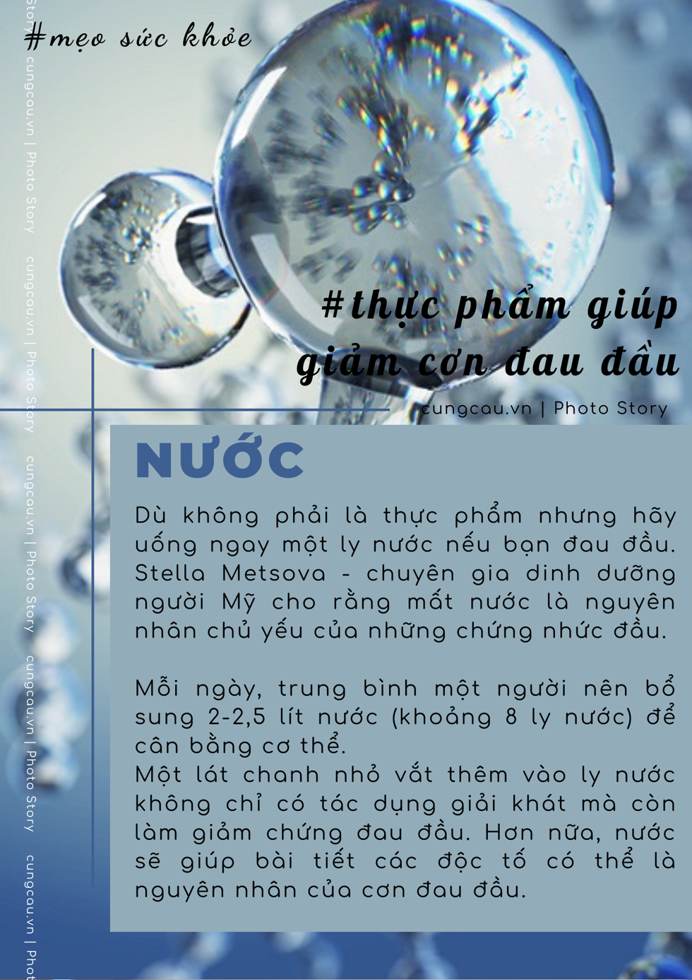 6 thực phẩm giúp giảm nhanh cơn đau đầu mà không cần dùng thuốc