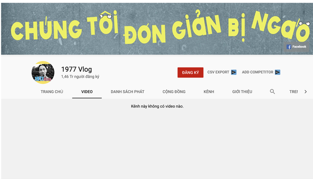 1977 Vlog bất ngờ mất toàn bộ 5 video một cách khó hiểu