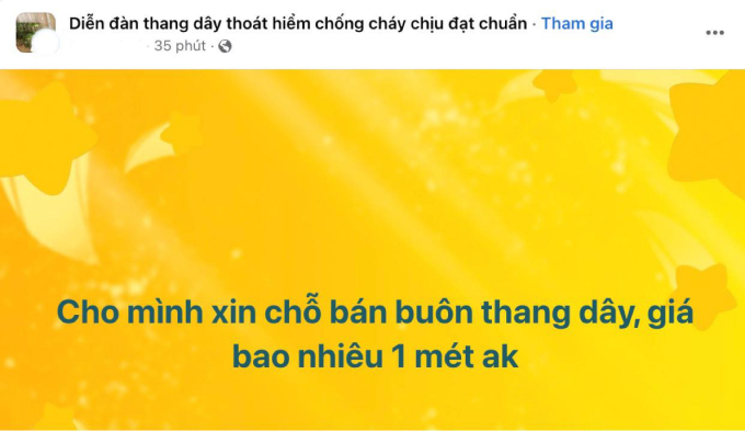 Thang dây thoát hiểm được người dân tìm mua online: Nơi tăng giá, nơi cháy hàng