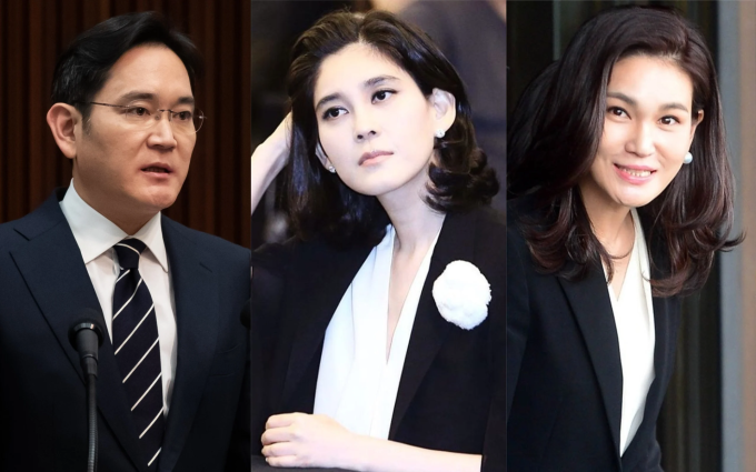 3 người con của Lee Kun-hee gồm Lee Jae-yong, Lee Boo-jin và Lee Seo-hyun. Ảnh: SCMP.