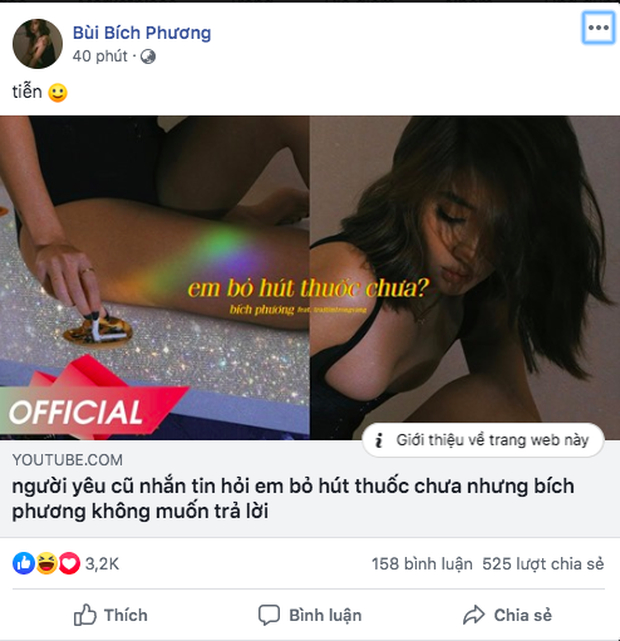 Bích Phương tự share sản phẩm của mình nhưng với caption vô cùng đặc biệt.