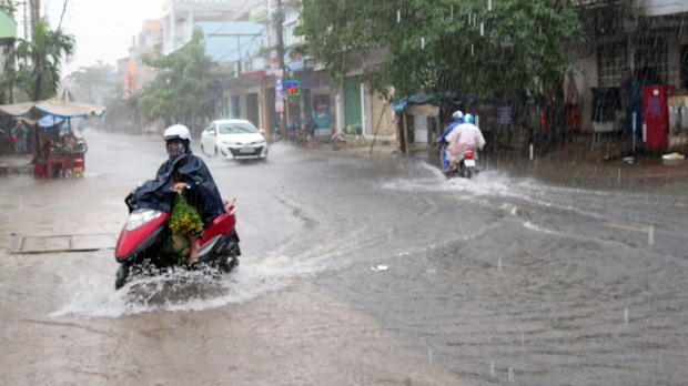 Mưa lớn gây ngập ở Phú Yên (ảnh: Vietnam+)