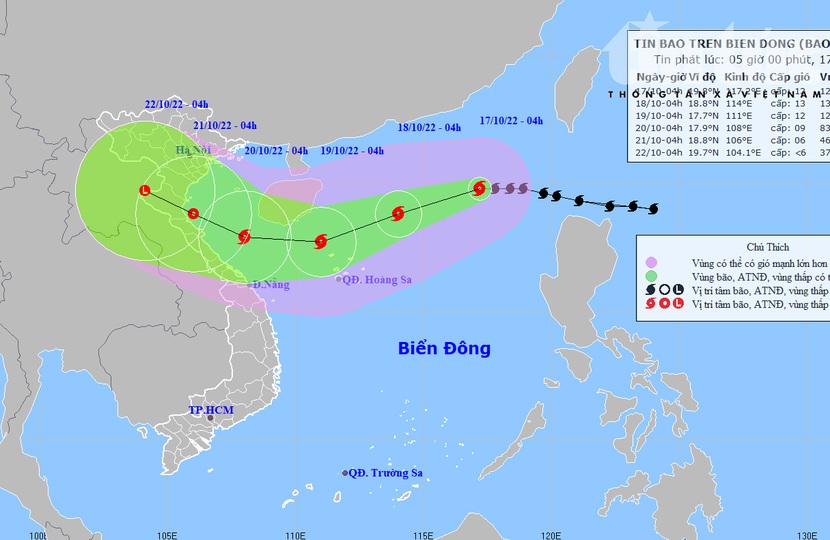 Bão số 6 giật cấp 14 cách quần đảo Hoàng Sa 720km - Ảnh 1.