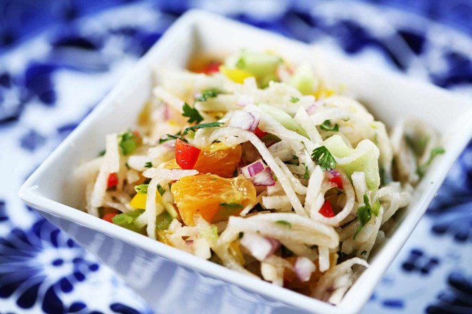 Salad củ đậu giúp tăng miễn dịch, ngừa nhiều bệnh tật (Ảnh: ST)