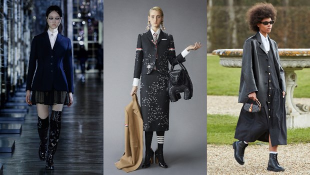 Bộ sưu tập Dior Thu Đông 2021, bộ sưu tập Thom Browne Chớm Thu 2021 và bộ sưu tập Celine Thu Đông 2021.