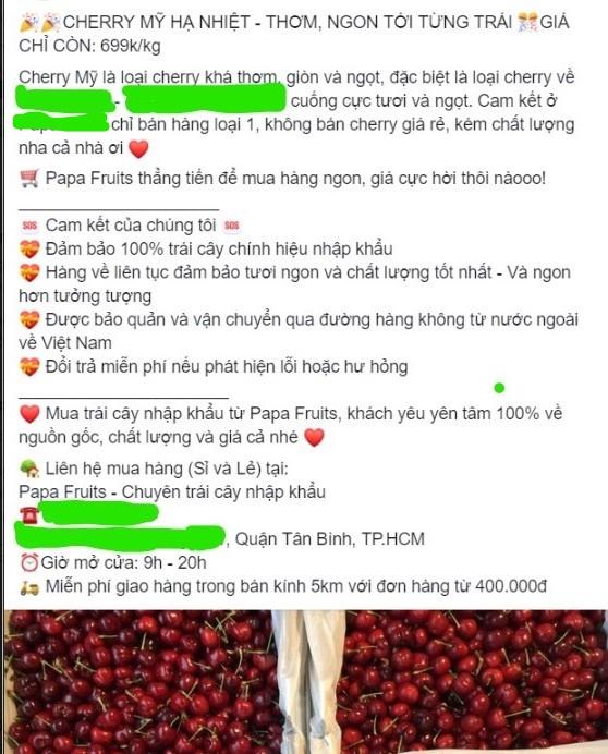 Thị trường cherry rối loạn, nên mua với mức giá nào?